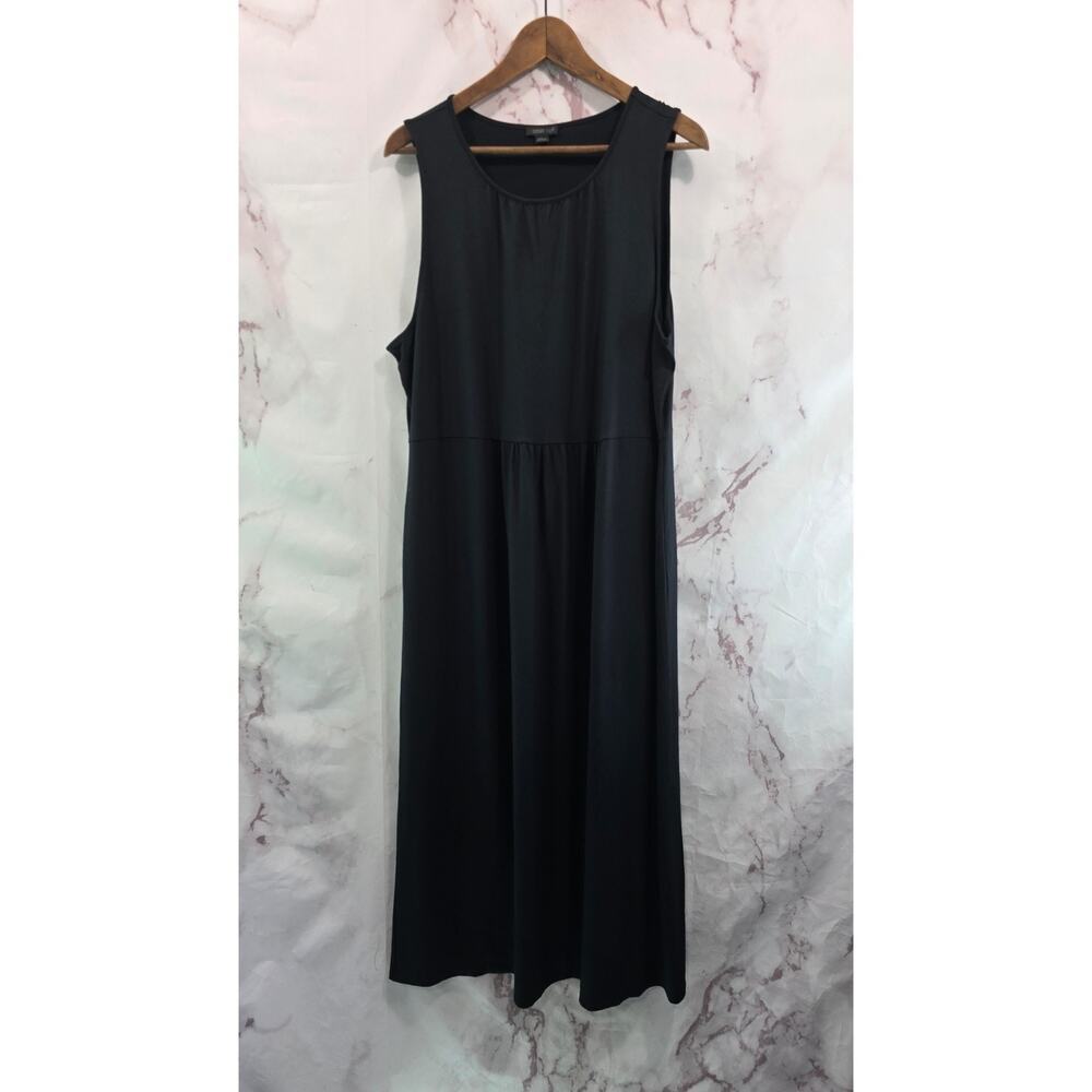 J Jill Dress Womens XL P Petite Black Sleeveless Midi Maxi Tank Wearever